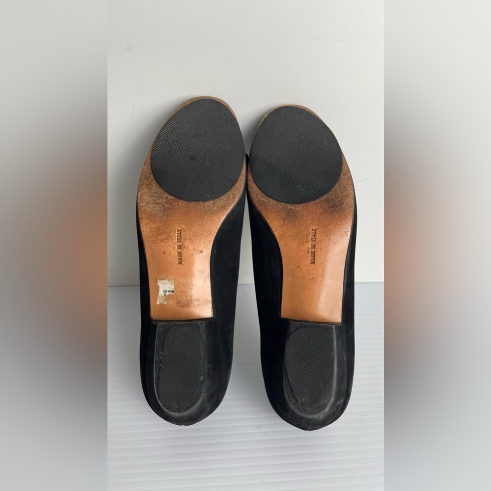 Salvatore Ferragamo Vera Bow SEUDE Shoes Classic black Size 6B READ please - Picture 13 of 14